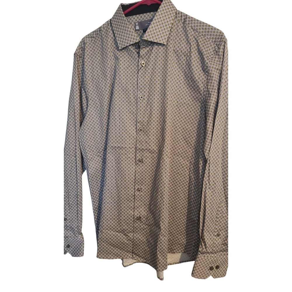 Stacy Adams dress shirt mens 15.5 32-33 button‎ Down long sleeve Size Medium
